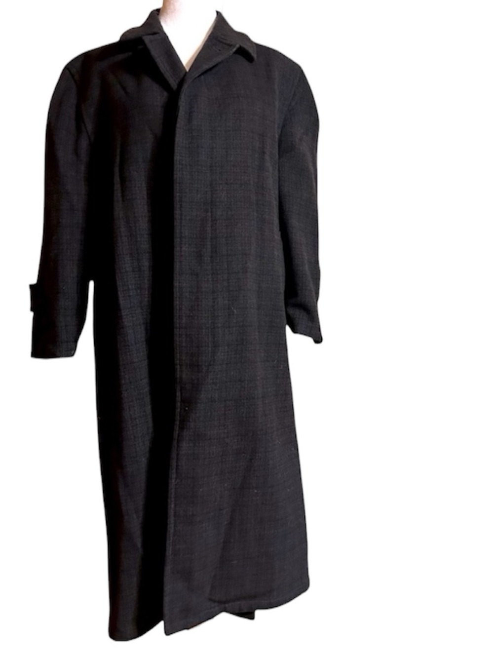 Vintage 1960 Gray Water Repellent Wool Overcoat